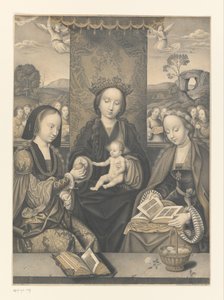 Maria med barn og to kvinnelige helgener Verk fra samlingen til brødrene Boisserée (serietittel) Galerie des Frères Boisserée (serietittel)