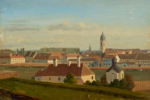 Utsikt over Donau-kanalen til Leopoldstadt av Johann Peter Krafft