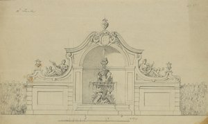 Fontene i ferskenhagen til Upper Belvedere av Johann Peter Krafft