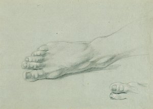 Fotstudie for "Arindal og Daura" av Johann Peter Krafft