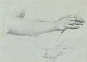 Håndstudie for "Arindal og Daura" av Johann Peter Krafft