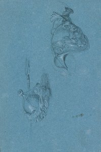 hjelmstudier av Johann Peter Krafft