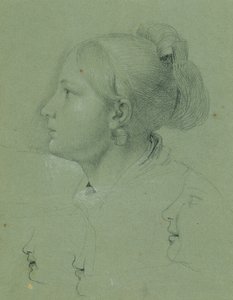 Head of a Girl (Studie om "Homecoming of the Landwehr Man", 1817) av Johann Peter Krafft
