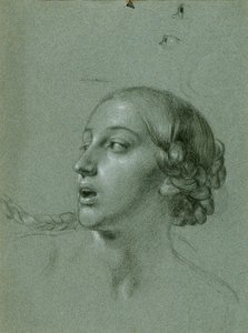Hovedstudie for "Arindal og Daura" av Johann Peter Krafft