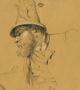 Hovedstudie for "Scene fra Tyrolean Freedom Fight" av Johann Peter Krafft