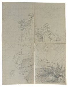 Manfred og gemsejegeren av Johann Peter Krafft