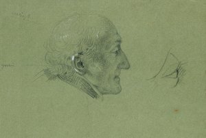 Portrettstudie for "Landwehr-mannens hjemkomst" (1820) av Johann Peter Krafft