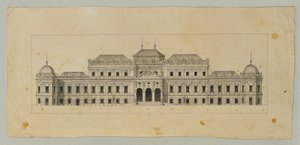 Studie for Upper Belvedere av Johann Peter Krafft