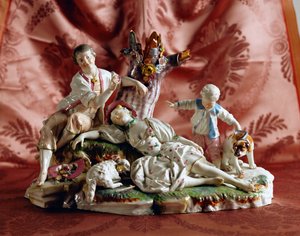 Gjeterinnens søvn Hoechst Manufacture av Johann Peter Melchior