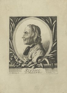 Portrett av Jakob Kleinjogg Gujer 1718-1785, 1772. av Johann Rudolf Schellenberg