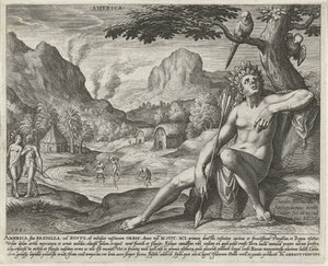 Amerika Amerika (tittel på objekt) De fire kontinentene (serietittel) av Johann Sadeler (I)