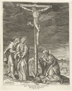 Kristus på korset Life of Christ (serietittel) Evangelica Doctrinae (serietittel) av Johann Sadeler (I)