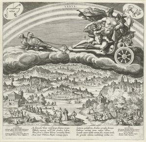 Planeten Venus og dens innflytelse på verden The Seven Planets (serietittel) Planetarum effectus et eorum in signis zodiac (serietittel) av Johann Sadeler (I)