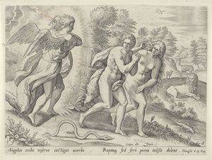 Utvisning fra paradis av Johann Sadeler (I)