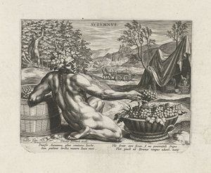 Høst Autumn Vs (tittel på objekt) The Four Seasons (serietittel) av Johann Sadeler (I)