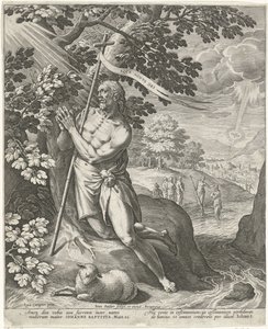 Døperen Johannes i ørkenen av Johann Sadeler (I)