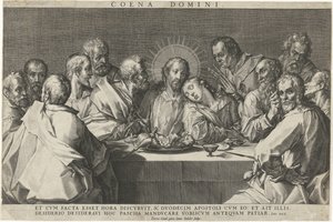 Siste måltid Coeni domini (tittel på objekt) av Johann Sadeler (I)