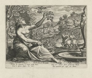 Vår Ver (tittel på objekt) The Four Seasons (serietittel) av Johann Sadeler (I)