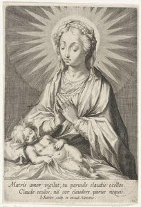 Maria forguder det sovende Kristusbarnet av Johann Sadeler (I)