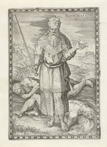 Mattias Matathias (tittel på objekt) Det gamle testamentets tegn (serietittel) av Johann Sadeler (I)