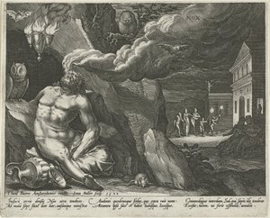 Natt Nox (tittel på objekt) De fire delene av dagen (serietittel) av Johann Sadeler (I)