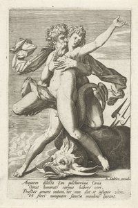 Neptun overrasker Caenis av Johann Sadeler (I)