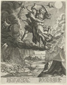 Nord vind Septentrio (tittel på objekt) The Four Winds (serietittel) av Johann Sadeler (I)