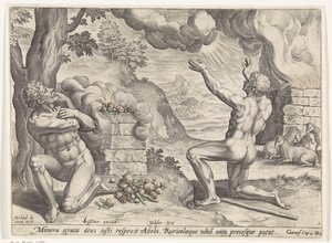 Offer av Kain og Abel Historien om Kain og Abel (serietittel) av Johann Sadeler (I)
