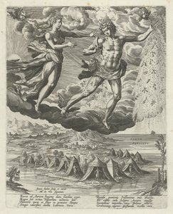 østavind Oriens (tittel på objekt) The Four Winds (serietittel) av Johann Sadeler (I)