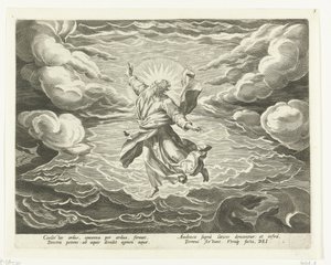 Skapelse av luft og vann Creation of the World (serietittel) av Johann Sadeler (I)