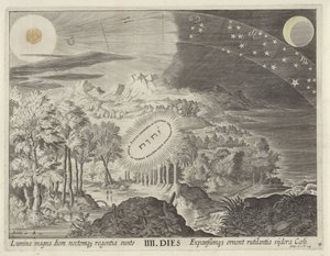 Creation of the Sun, Moon and Stars Creation of the World (serietittel) av Johann Sadeler (I)