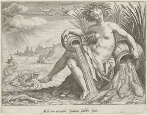 Vann Aqva (tittel på objekt) The Four Elements (serietittel) av Johann Sadeler (I)