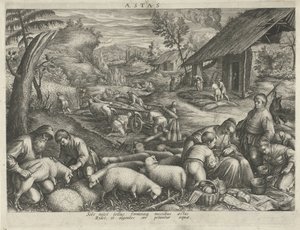 Sommer Aestas (tittel på objekt) Four Seasons (serietittel) av Johann Sadeler (I)