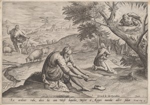 Gud som viser seg for Moses, 1585.
