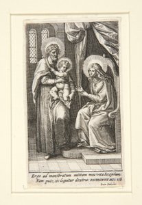 Den hellige familie av Johann Sadeler I