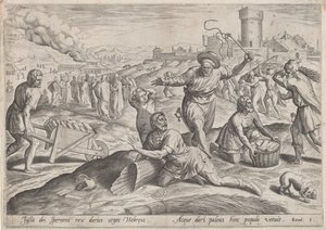 Faraos oppgavemester som slo israelittene, ca. 1585.
