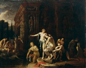Diana og Callisto i badekaret av Johann Spillenberger