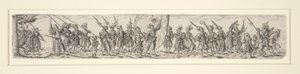 marsjerende soldater med en fanebærer av Johann Theodor de Bry