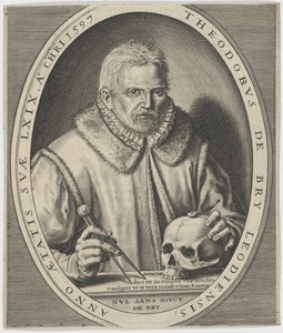 Portrett av Theodor de Bry 1528-1598, ca. 1597.