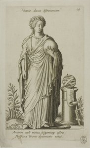 Urania, Muse of Astronomy, plate 15 fra Parnassus Biceps