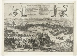 Alva beleirer Bergen i Henegouwen, 1572 Gjenoppretting av fjellene, Albano Gubernatore. 1572 (tittel på objekt) av Johann Wilhelm Baur