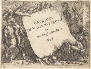 Caprices av forskjellige slag Tittelside, 1635. av Johann Wilhelm Baur