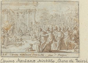 Kor av gjetere: Carino, Mountain og Myrtle, av Johann Wilhelm Baur