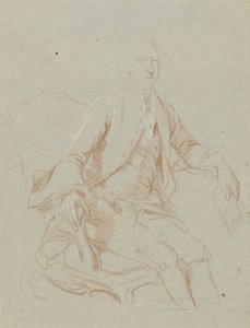 Sittende herre med bok av Johann Wilhelm Böttner
