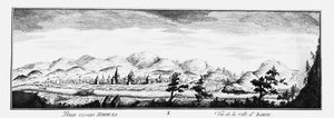 Utsikt over Ilimsk, ca 1735