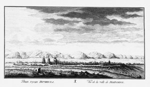 Utsikt over Nerchinsk, ca 1735