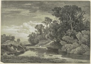Ved Arly nær Karlsruhe av Johann Wilhelm Schirmer
