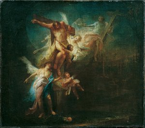 Kristus tar den gode tyven til himmelen av Johann Wolfgang Baumgartner