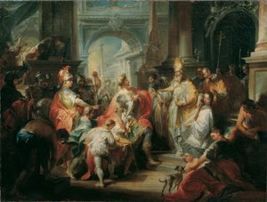 Den hellige Ambrosius nekter keiser Theodosius adgang til katedralen i Milano
