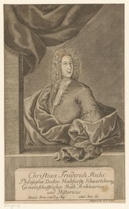 Portrett av Christian Friedrich Ruhe av Johann Wolfgang Heinrich Stockmar
